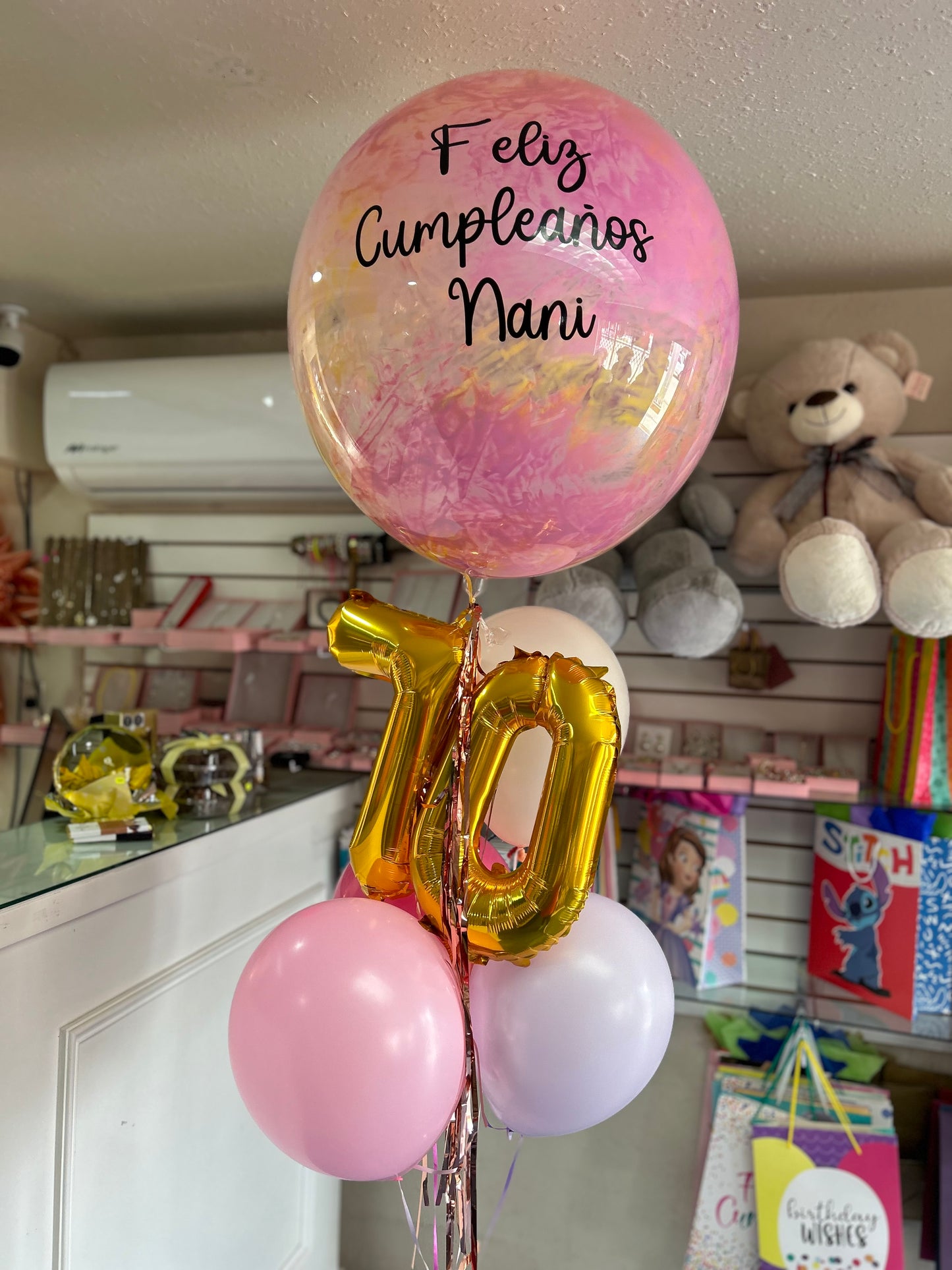 Bouquet globos y número