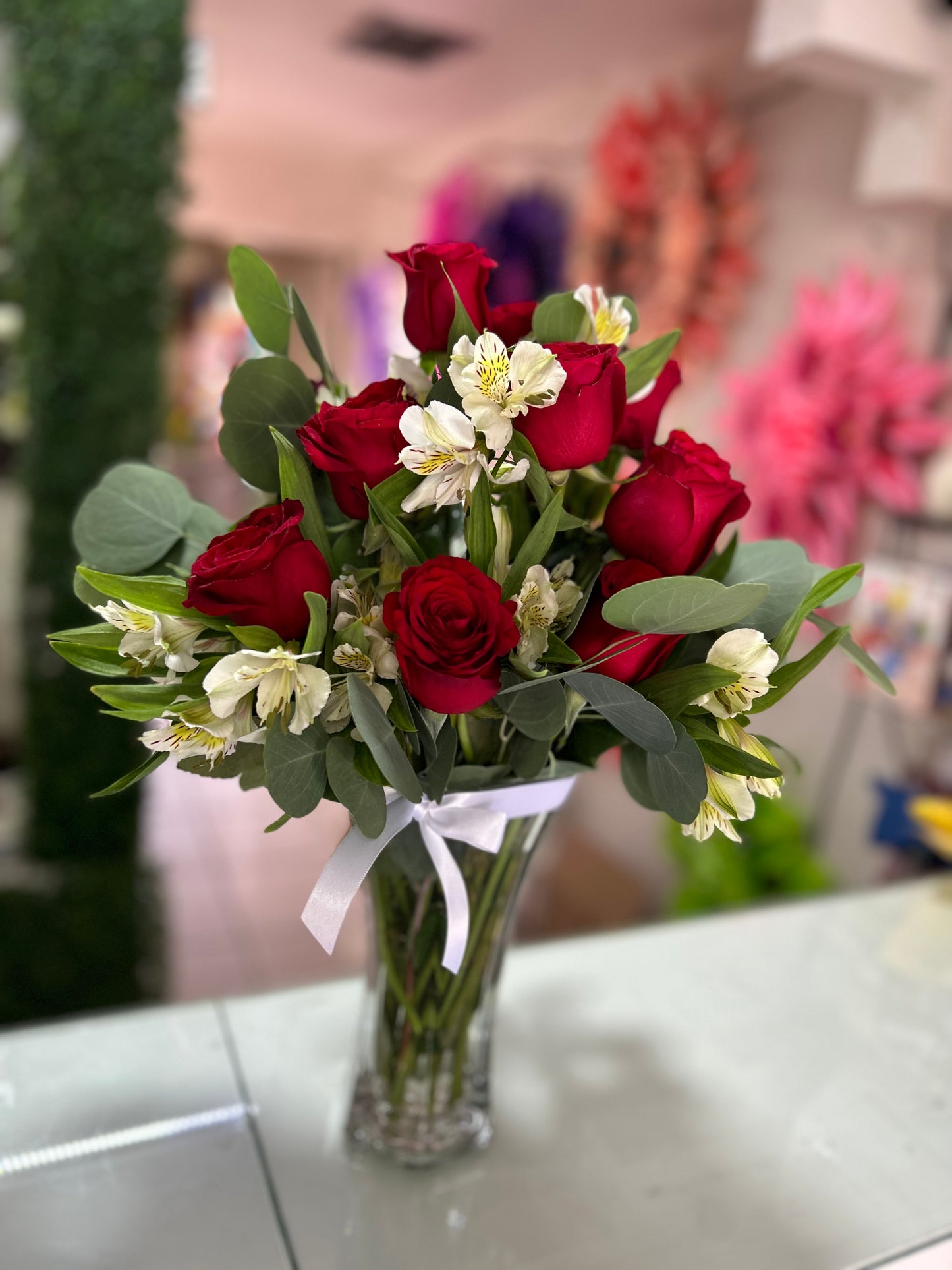 Florero 12 rosas