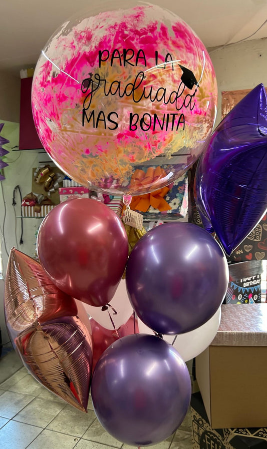 Kit globos burbuja graduación